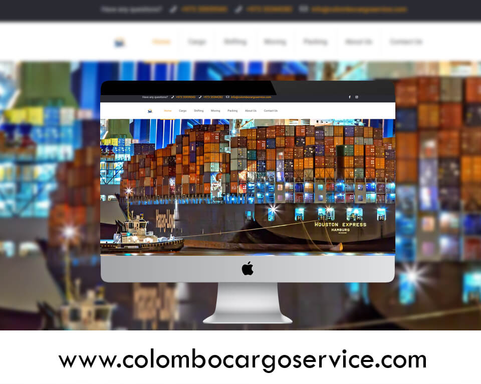 Colombo Cargo Service| Portfolio Websites | CMECK Web Design Portfolio
