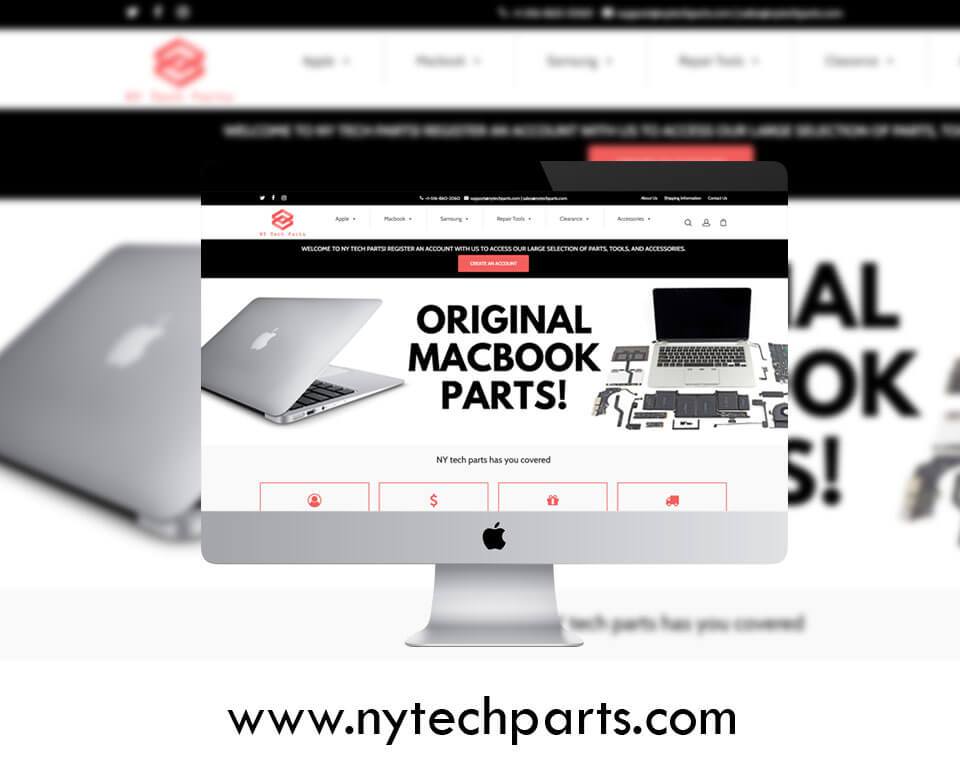 NY Tech Parts | Portfolio Websites | CMECK Web Design Portfolio